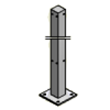 TPHV1-F T-joint post with height adjustment 1 - Post for safety fence system Flex II