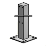 E-DPJ-F Line post adjustable - Post for safety fence system Flex ll Stainless Steel