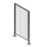 E-FTR-F Hinged door for handle or latch - Safety fence system Flex II Stainless Steel