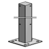 HEPJ-F High corner post adjustable - Post for high safety fence system flex II