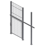 STSO-F Sliding door with hook latch and transom - High fence system Flex II
